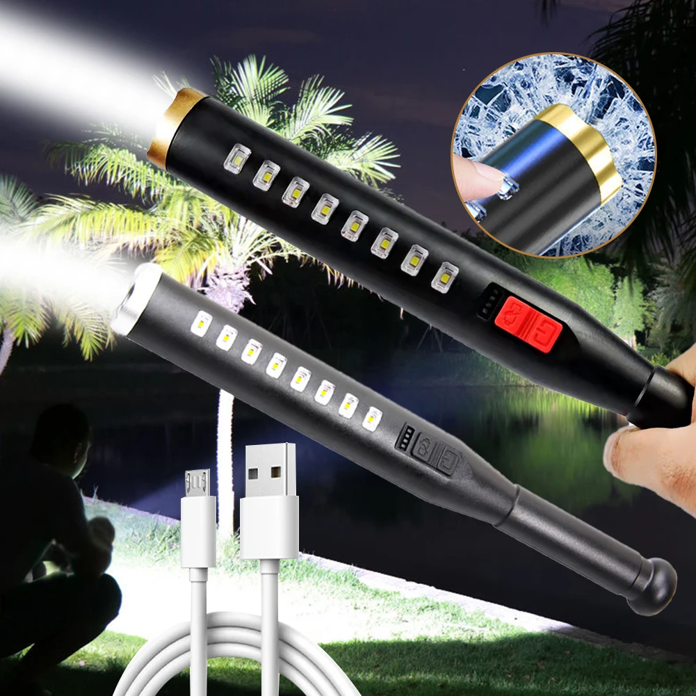 USB Charge LED Flashlight Self-Defense Baseball Bat with Baton Torch Adjustable Flare Flashlight Lamp Light
USB Charge LED Flashlight Self-Defense Baseball Bat with Baton Torch Adjustable Flare Flashlight Lamp Light