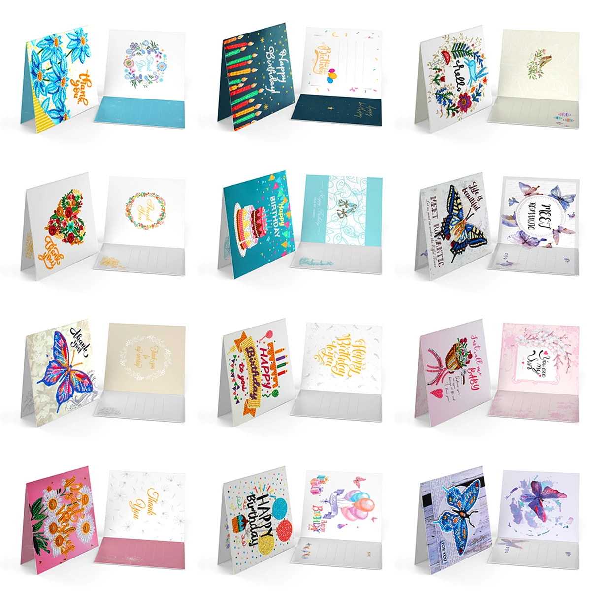12pcs Greeting Cards DIY Diamond Painting Thank You Cards Happy Birthday Greeting Cards for Family Friends 12pcs 12pcs 12pcs
12pcs Greeting Cards DIY Diamond Painting Thank You Cards Happy Birthday Greeting Cards for Family Friends 12pcs 12pcs 12pcs