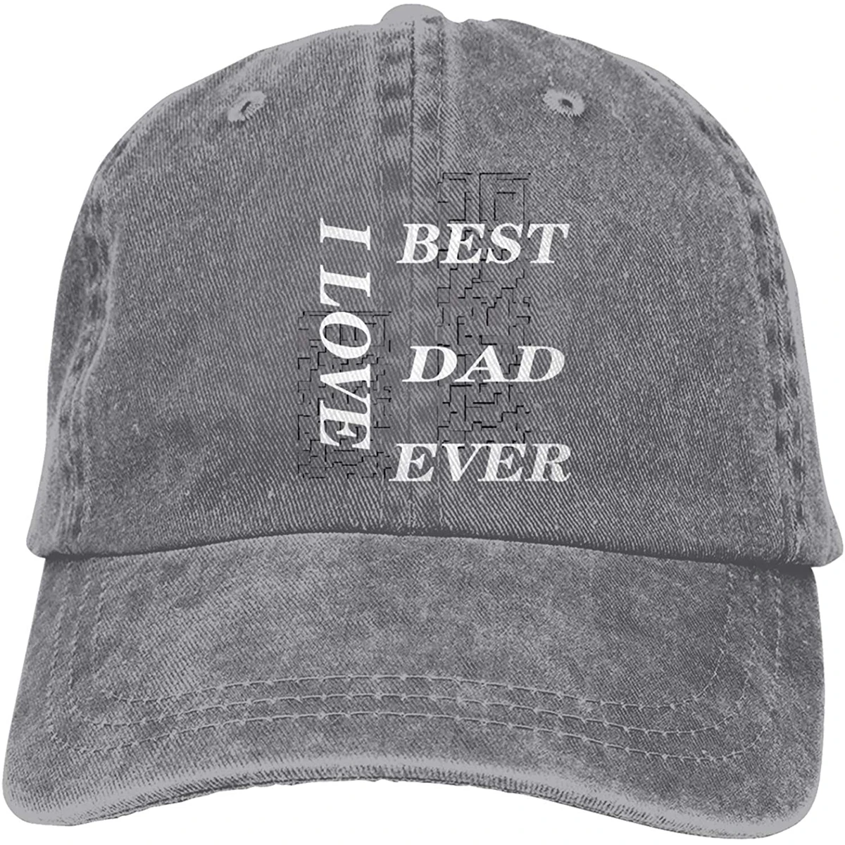 

Hats For Women I Love Best Dad Ever Sports Denim Cap Adjustable Unisex Plain Baseball Cowboy Snapback Hat