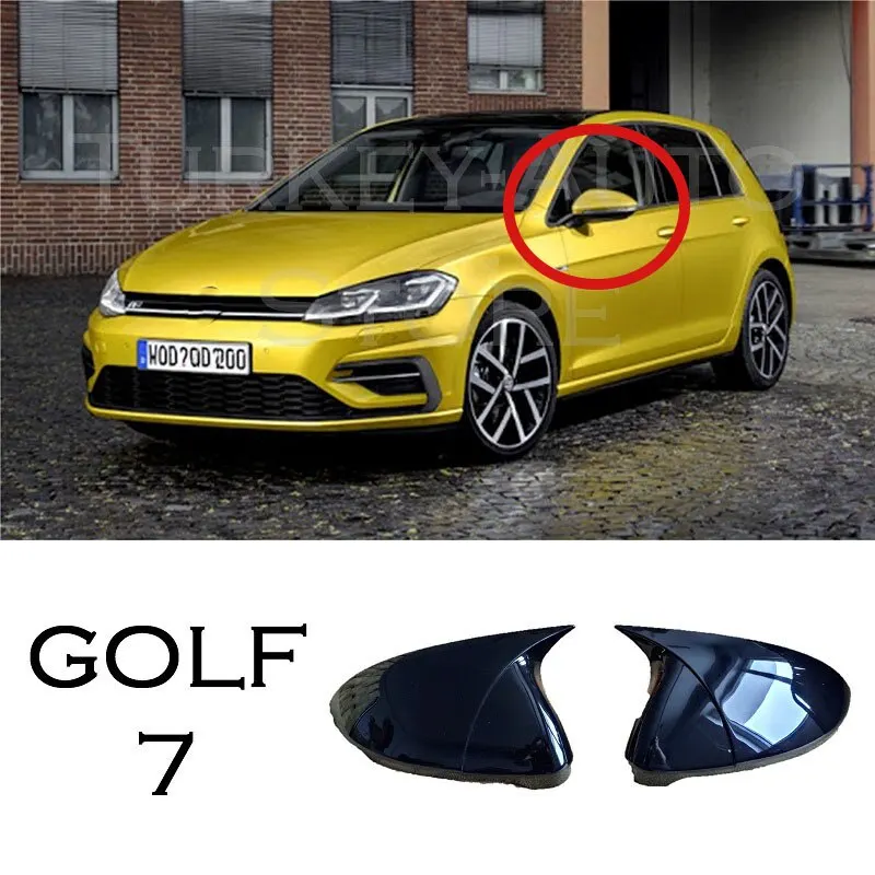 Фото Чехол на зеркало летучая мышь для Golf 7 MK7 VW 2012 2020 автомобильные аксессуары пианино