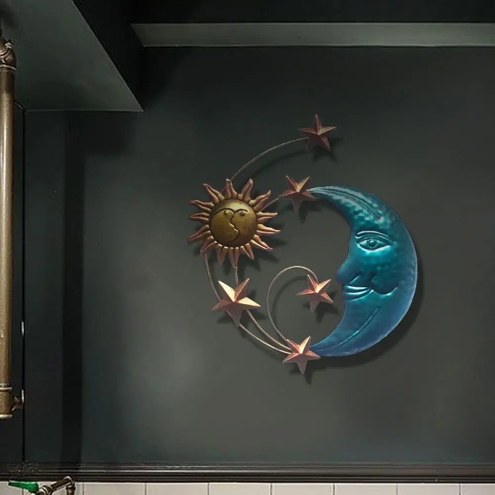 Nordic Moon Face Hanging Ornaments Elegant Moon Face Star Sun Moon Metal Pendant Wrought Iron Rustproof Outdoor Artistic 
Nordic Moon Face Hanging Ornaments Elegant Moon Face Star Sun Moon Metal Pendant Wrought Iron Rustproof Outdoor Artistic