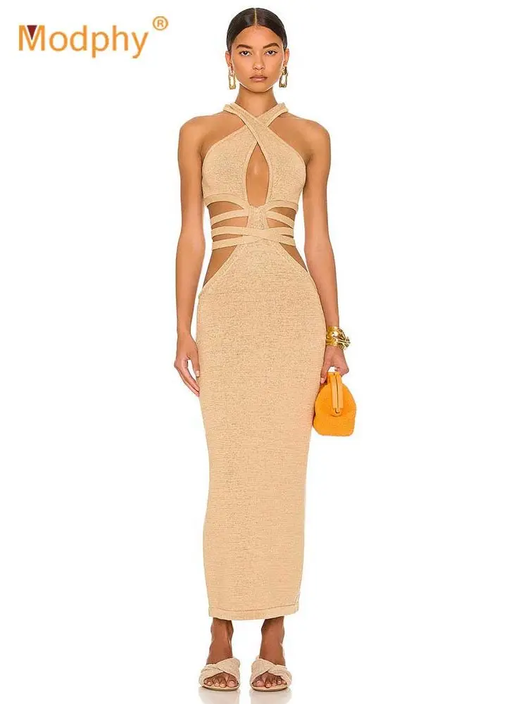 2022 Ladies Khaki Maxi Dress Summer New Sleeveless Sexy Hollow Out Lace Up Bodycon Fashion Club Evening Party Long Dress Vestido
2022 Ladies Khaki Maxi Dress Summer New Sleeveless Sexy Hollow Out Lace Up Bodycon Fashion Club Evening Party Long Dress Vestido