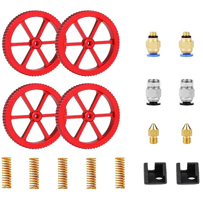 For Creality Upgraded 4PCS Aluminum Hand Twist Leveling Nut,Pneumatic Couplers And Bed-Level Spring
For Creality Upgraded 4PCS Aluminum Hand Twist Leveling Nut,Pneumatic Couplers And Bed-Level Spring