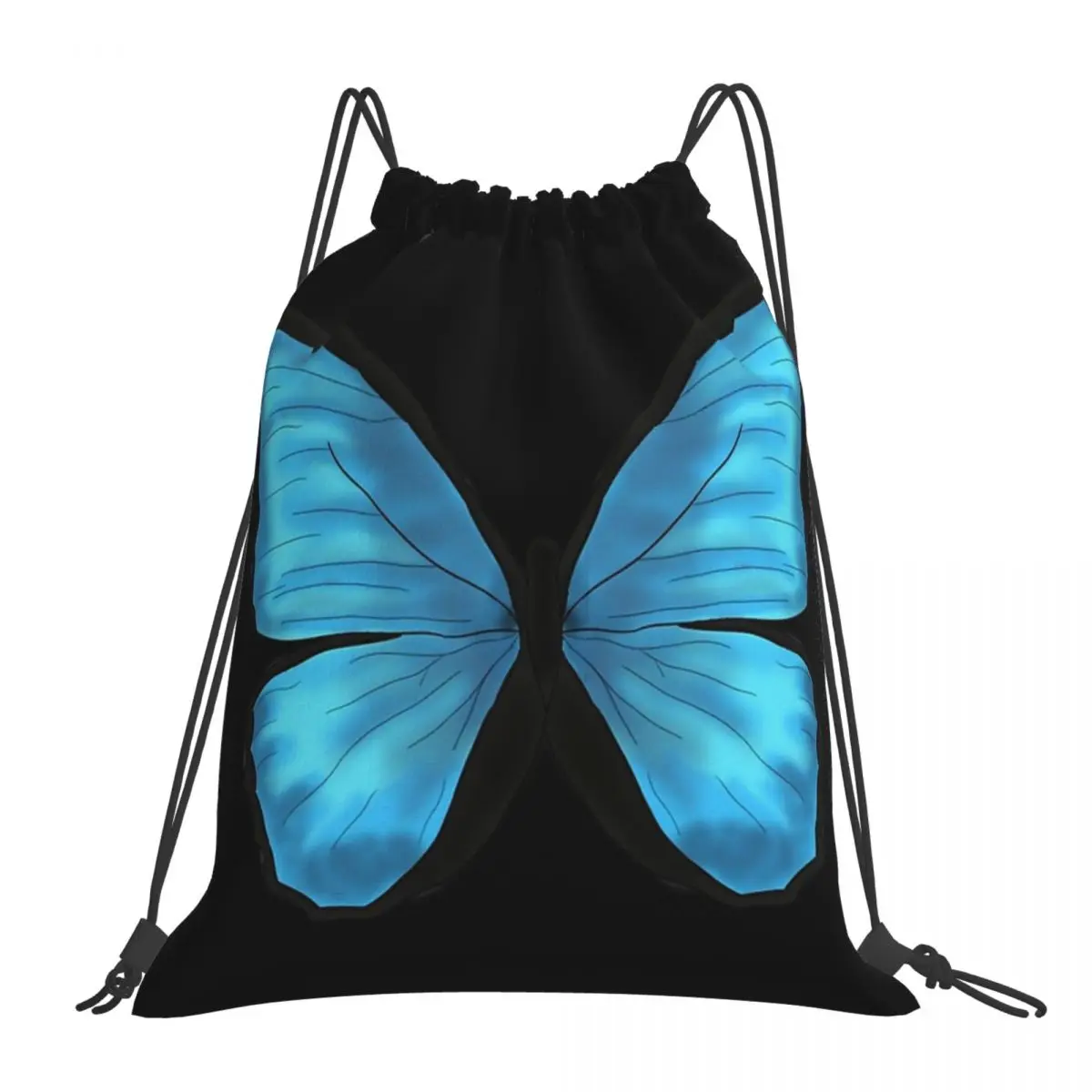 Повседневные портативные рюкзаки на шнурке с изображением синей бабочки-жизнь странны, сумки на шнурке, сумка для книг с карманами для путешествий, студентов 
Повседневные портативные рюкзаки на шнурке с изображением синей бабочки-жизнь странны, сумки на шнурке, сумка для книг с карманами для путешествий, студентов