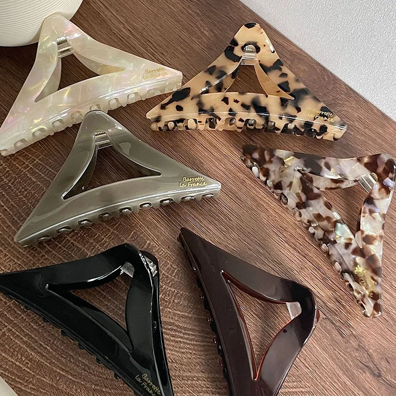 11.5cm Acetate Triangle Big Hair Claw Clip Fashion Hair Accessories for Thick Hair Streetstyle Hair Clip for Women
11.5cm Acetate Triangle Big Hair Claw Clip Fashion Hair Accessories for Thick Hair Streetstyle Hair Clip for Women