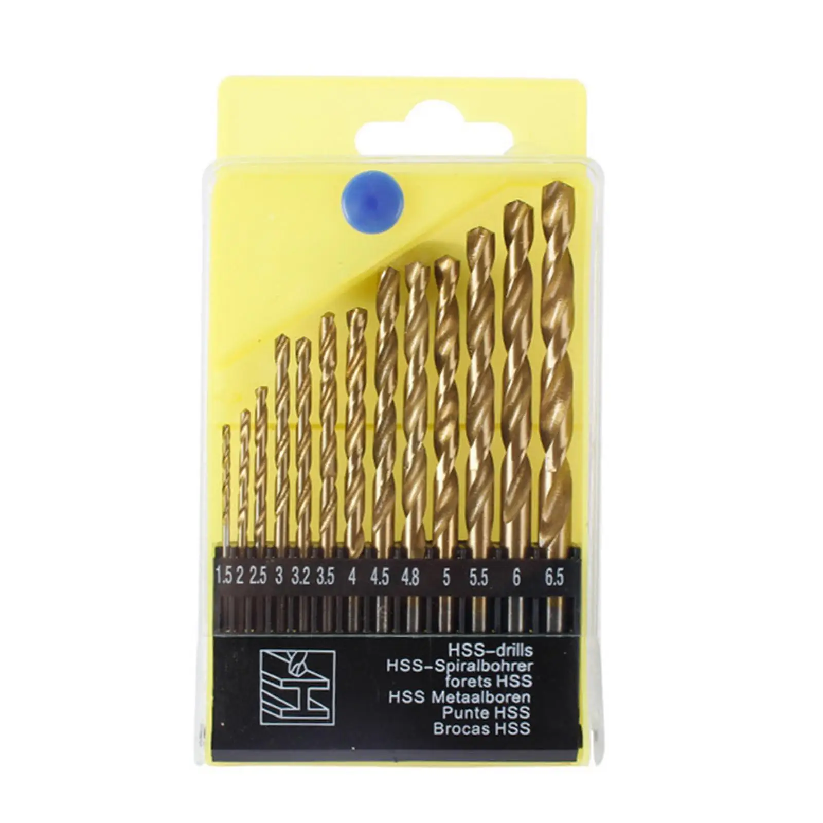 13pc 1.5-6.5mm Round Shank Twist Drill Bit Set Hole Drill High Gun Tool Steel Coated Cutter Bit Metal Speed Woodwo P7i0
13pc 1.5-6.5mm Round Shank Twist Drill Bit Set Hole Drill High Gun Tool Steel Coated Cutter Bit Metal Speed Woodwo P7i0