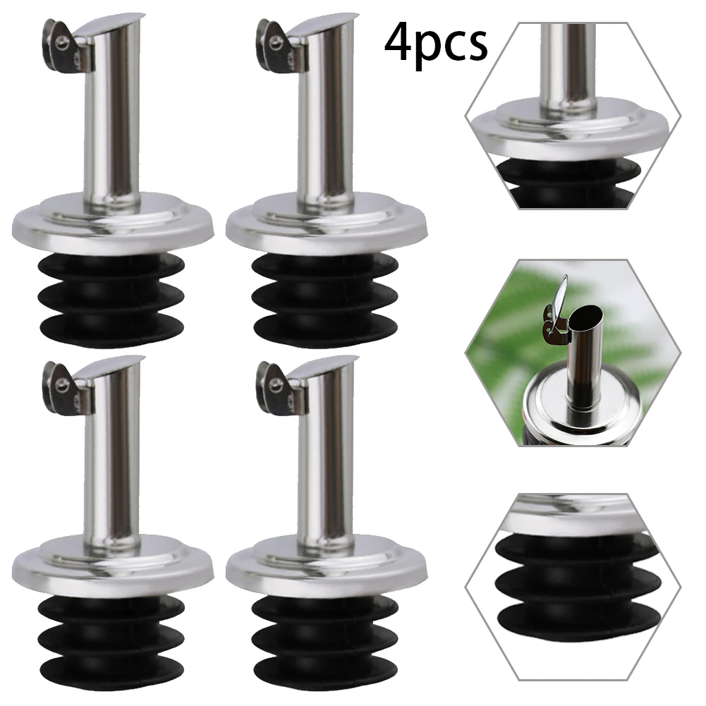 4pcs Oil Sprayer Vinegar Bottle Spout Stainless Steel Oil Bottle Stopper Cooking Liquid Leak-proof Nozzle Kitchen Tools
4pcs Oil Sprayer Vinegar Bottle Spout Stainless Steel Oil Bottle Stopper Cooking Liquid Leak-proof Nozzle Kitchen Tools