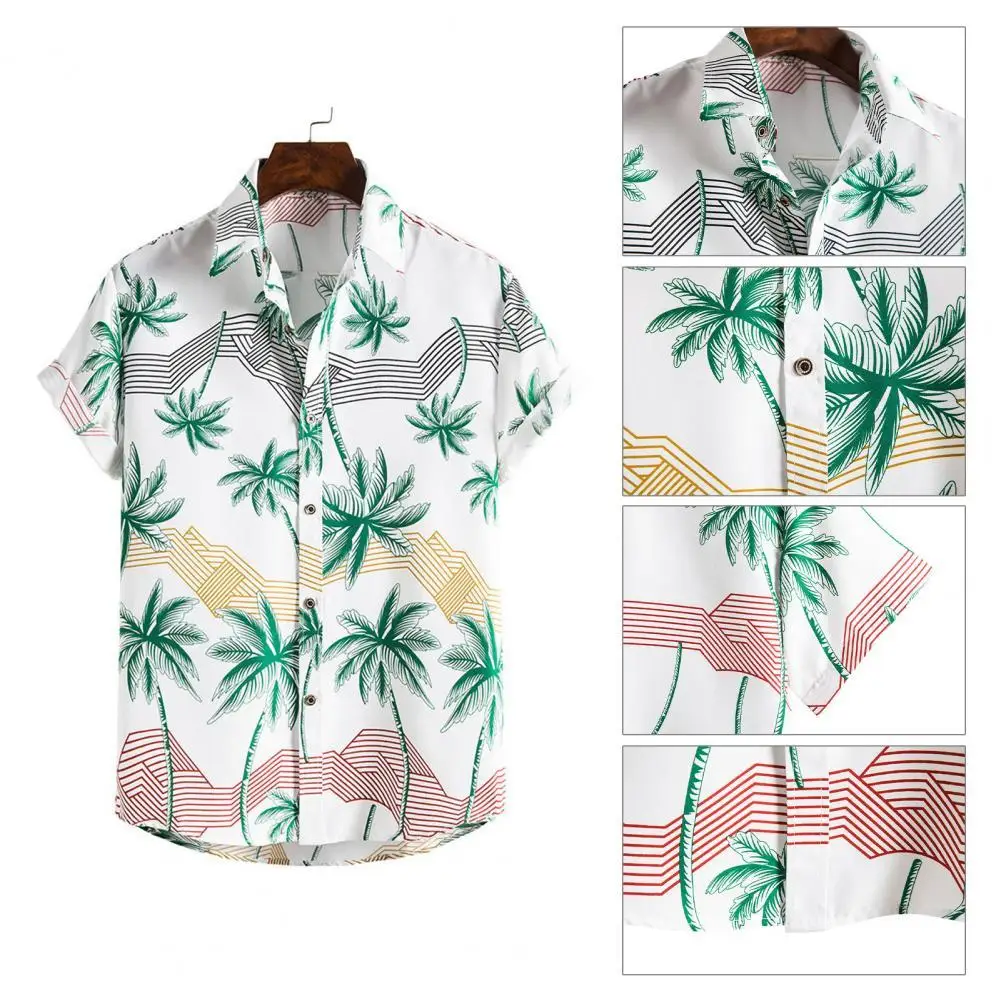 Classic Men Top Loose Beachwear Men Shirt Summer Coconut Tree Print Hawaiian Shirt
Classic Men Top Loose Beachwear Men Shirt Summer Coconut Tree Print Hawaiian Shirt
