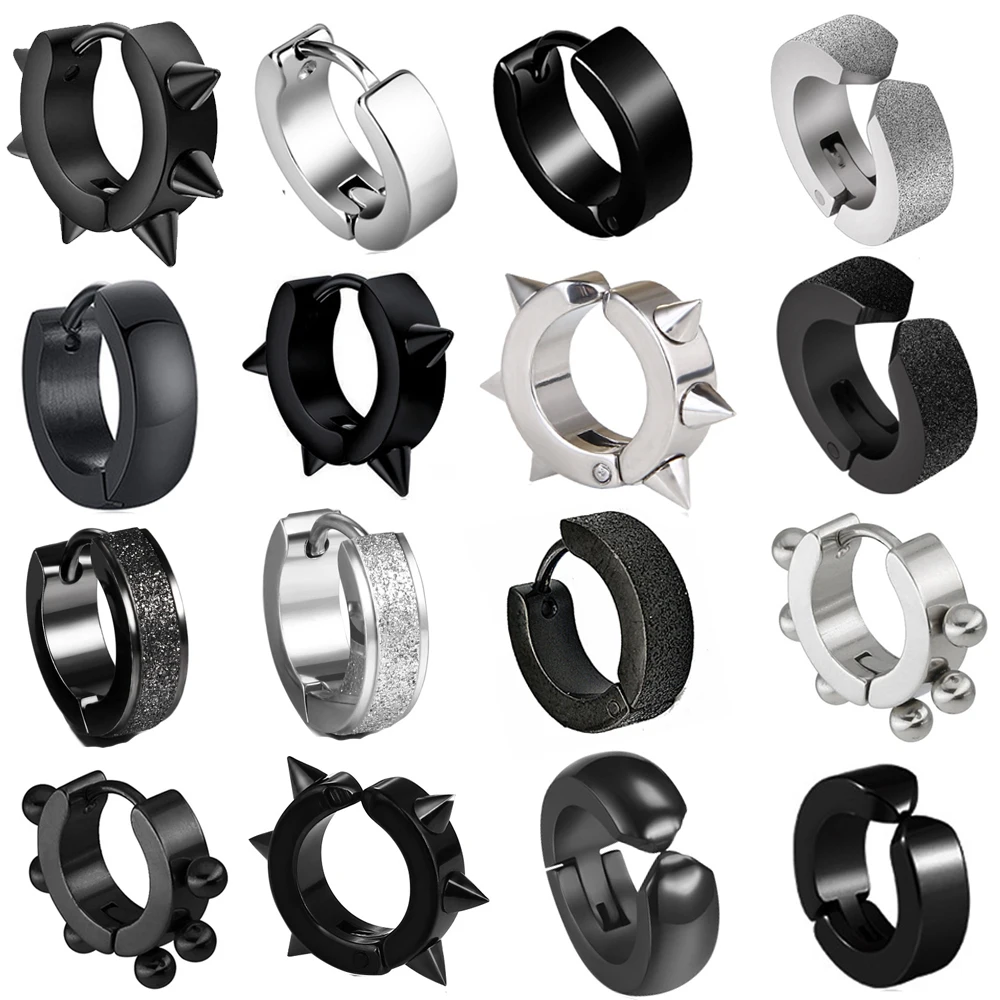 1pair Punk Titanium Steel Ear Clip Ear Stud Earrings For Men Women Black Pierced/No Pierced Fake Ear Circle New Pop Jewelry
1pair Punk Titanium Steel Ear Clip Ear Stud Earrings For Men Women Black Pierced/No Pierced Fake Ear Circle New Pop Jewelry