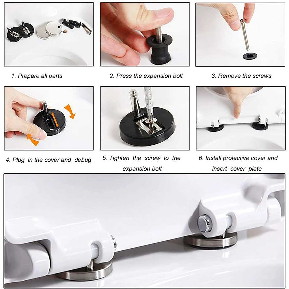 2x Toilet Seat Hinges Stable Stainless Steel + Plastic Strong Heavy Duty Release Quick Replacement Spare Parts
2x Toilet Seat Hinges Stable Stainless Steel + Plastic Strong Heavy Duty Release Quick Replacement Spare Parts