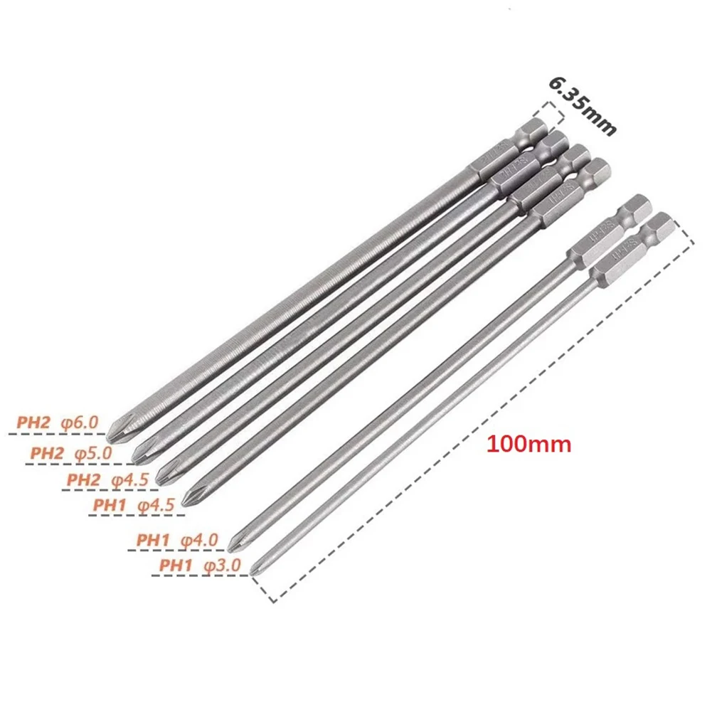 For Household Screws Screwdriver Bit Hand Tools Home 100mm Long 6Pcs/Set Cross Head Magnetic Bits Magnetic Hex
For Household Screws Screwdriver Bit Hand Tools Home 100mm Long 6Pcs/Set Cross Head Magnetic Bits Magnetic Hex