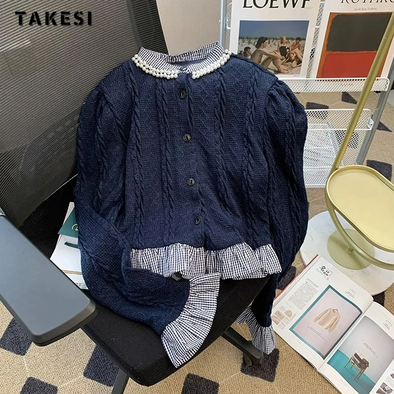 2023 Autumn Winter Vintage O-Neck Knitting Long Sleeve Cardigans Women Elegant Patchwork Single Breasted Ladies Pearls Sweater
2023 Autumn Winter Vintage O-Neck Knitting Long Sleeve Cardigans Women Elegant Patchwork Single Breasted Ladies Pearls Sweater