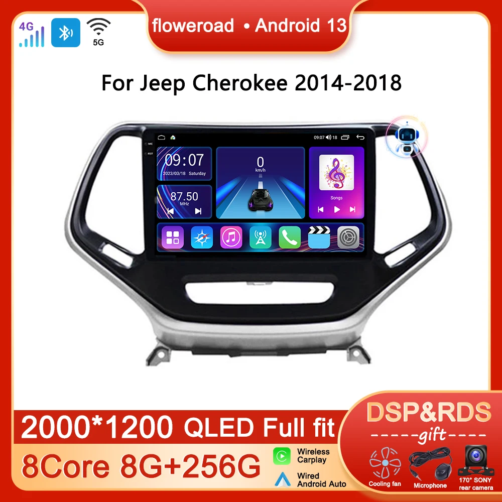Car Radio Multimedia Player Android For Jeep Cherokee 5 KL 2014 2015 -2018 Carplay Auto Stereo QLED Screen BT 4G WIFI 2DIN Video
Car Radio Multimedia Player Android For Jeep Cherokee 5 KL 2014 2015 -2018 Carplay Auto Stereo QLED Screen BT 4G WIFI 2DIN Video