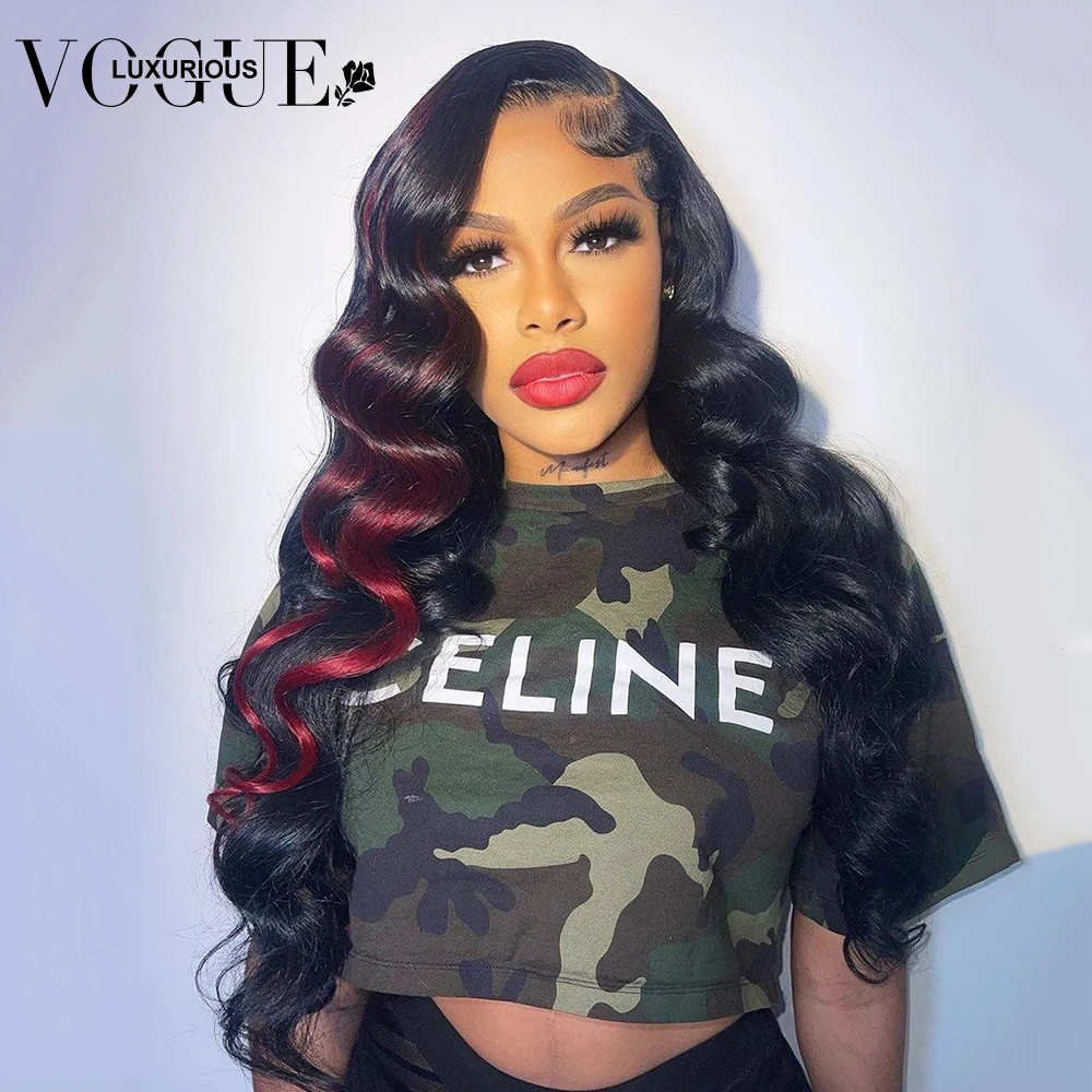 13x4 Colored Highlight Loose Body Wave Lace Front Wig Red Roots Straight Human Hair Wigs Ombre Transparent Lace Frontal Wig
13x4 Colored Highlight Loose Body Wave Lace Front Wig Red Roots Straight Human Hair Wigs Ombre Transparent Lace Frontal Wig