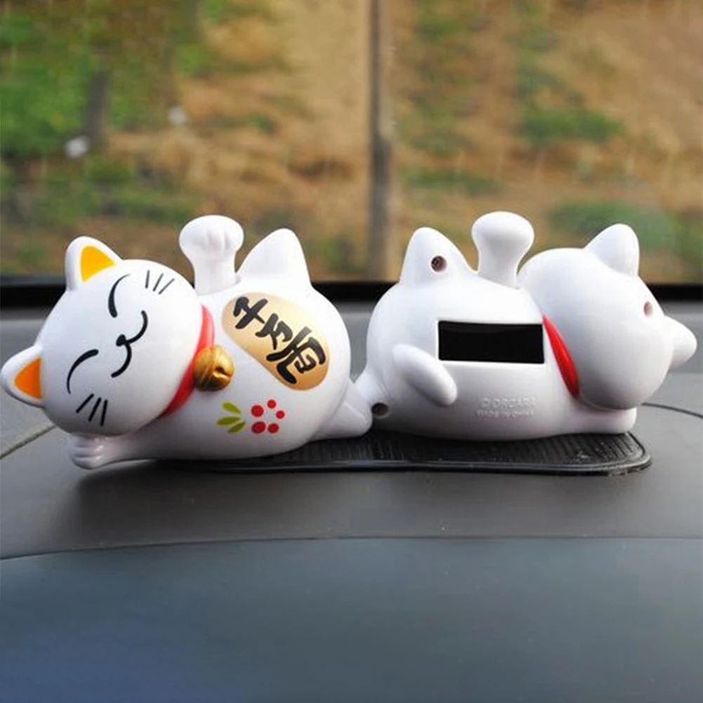 Chinese Lucky Waving Cat Solar Powered Welcoming Fortune Cat Beckoning Maneki Neko Fortune Ornament Feng Shui Decor
Chinese Lucky Waving Cat Solar Powered Welcoming Fortune Cat Beckoning Maneki Neko Fortune Ornament Feng Shui Decor