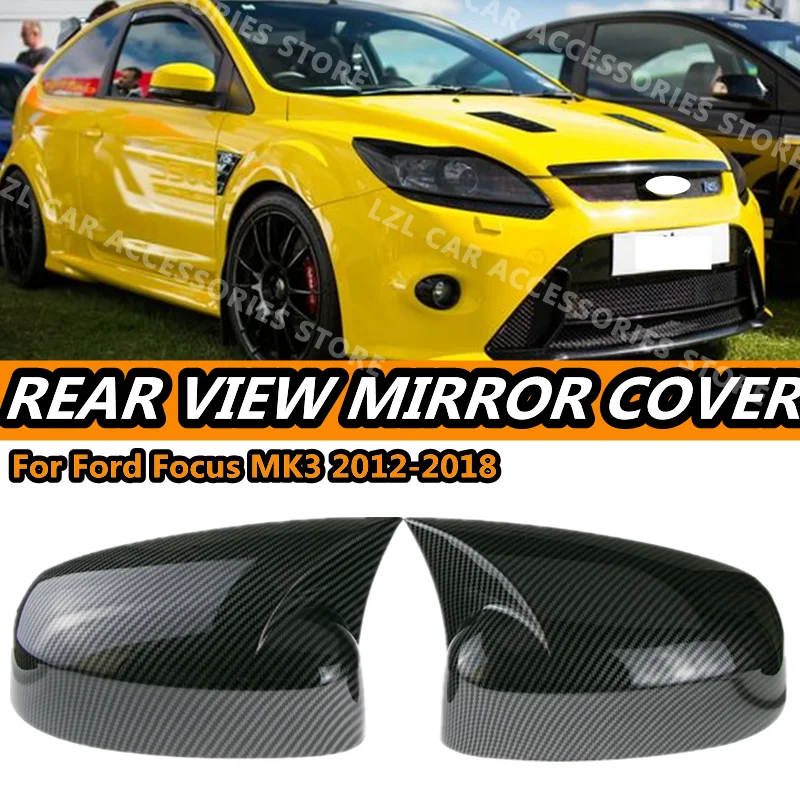 Rearview Side Mirror Cover Wing Cap For Ford Focus MK3 2012-2018 Ox Horn Exterior Door Rear View Case Trim Carbon Fiber Black 
Rearview Side Mirror Cover Wing Cap For Ford Focus MK3 2012-2018 Ox Horn Exterior Door Rear View Case Trim Carbon Fiber Black