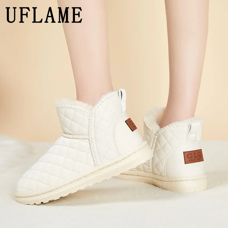 Waterproof Faux Leather Women Ankle Boots Slip on Thick Bottom Winter Shoe Warm Plush Ladies Snow Boots Outdoor Walking Shoes
Waterproof Faux Leather Women Ankle Boots Slip on Thick Bottom Winter Shoe Warm Plush Ladies Snow Boots Outdoor Walking Shoes