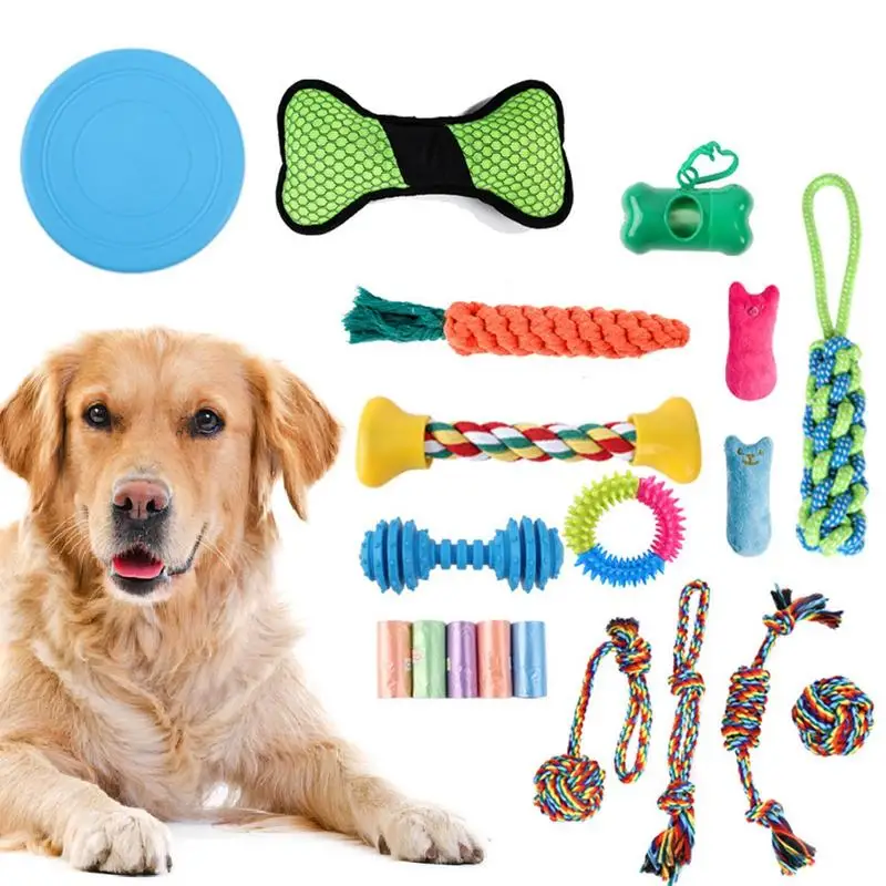 19 Pieces Pet Chew Toys Dog Teeth Cleaning Toy Interactive Puppy Grinding Teeth Toy Durable Dog Molar Training Toys Pet Supplies
19 Pieces Pet Chew Toys Dog Teeth Cleaning Toy Interactive Puppy Grinding Teeth Toy Durable Dog Molar Training Toys Pet Supplies