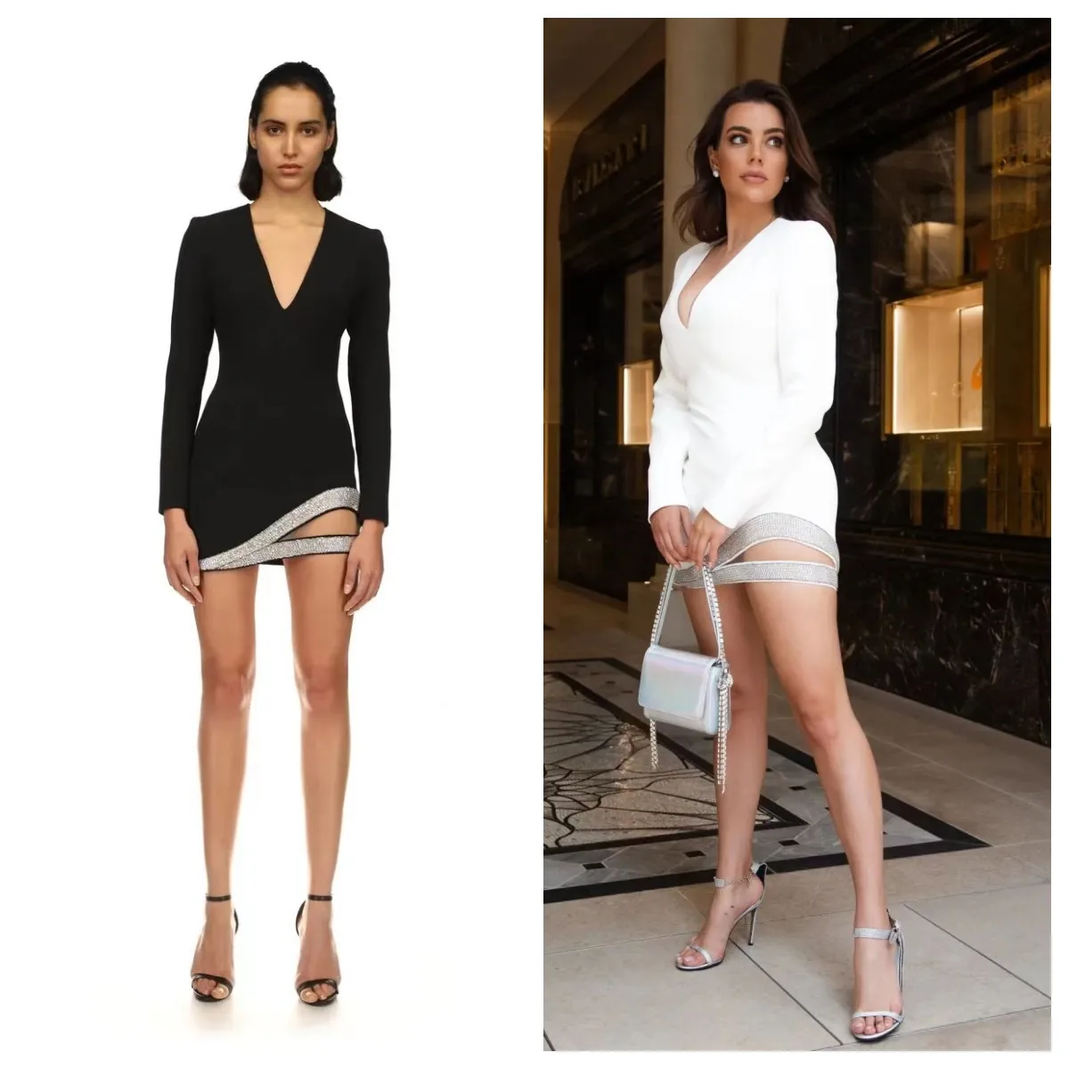 Женское сексуальное облегающее платье с длинным рукавом, элегантное облегающее мини-платье из вискозы с V-образным вырезом и длинным рукавом
Женское сексуальное облегающее платье с длинным рукавом, элегантное облегающее мини-платье из вискозы с V-образным вырезом и длинным рукавом