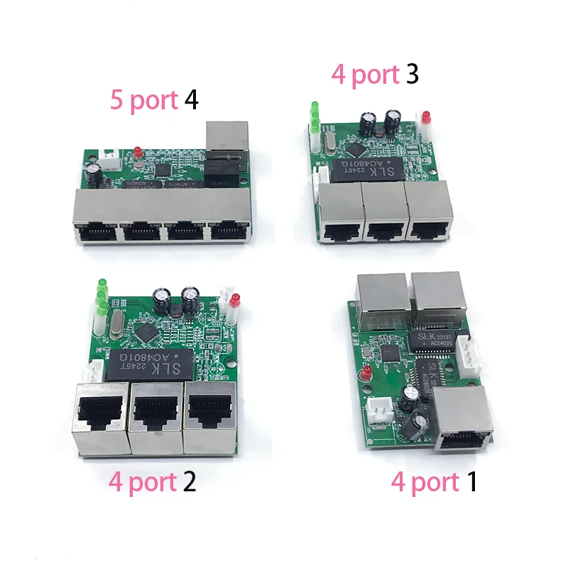 Mini PCBA 4/5 Ports Networkmini ethernet switch module 10/100Mbps 5V 12V 15V 18V 24V
Mini PCBA 4/5 Ports Networkmini ethernet switch module 10/100Mbps 5V 12V 15V 18V 24V