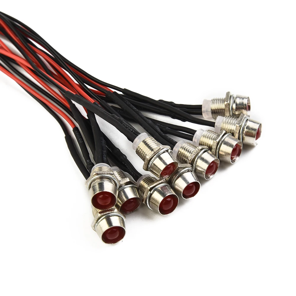 10X Red 8mm 12V LED Warning Indicator Light Waterproof IP65 Signal Lamp Pilot Dash Panel Car Truck Boat High-Power
10X Red 8mm 12V LED Warning Indicator Light Waterproof IP65 Signal Lamp Pilot Dash Panel Car Truck Boat High-Power