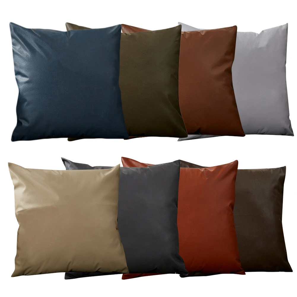 PU Leather Pillow Solid Color Pillowcase Car Sofa Pillow Cover Fashion Charming Solid Color For Home&living Safety Headrest Pad
PU Leather Pillow Solid Color Pillowcase Car Sofa Pillow Cover Fashion Charming Solid Color For Home&living Safety Headrest Pad