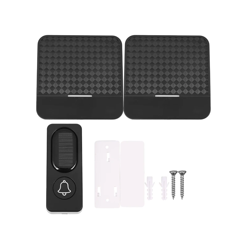 

300M Remote Solar Wireless Waterproof Doorbell Light Control Sensor With Transmitter + Receiver Doorbell One For Two Kit US Plug