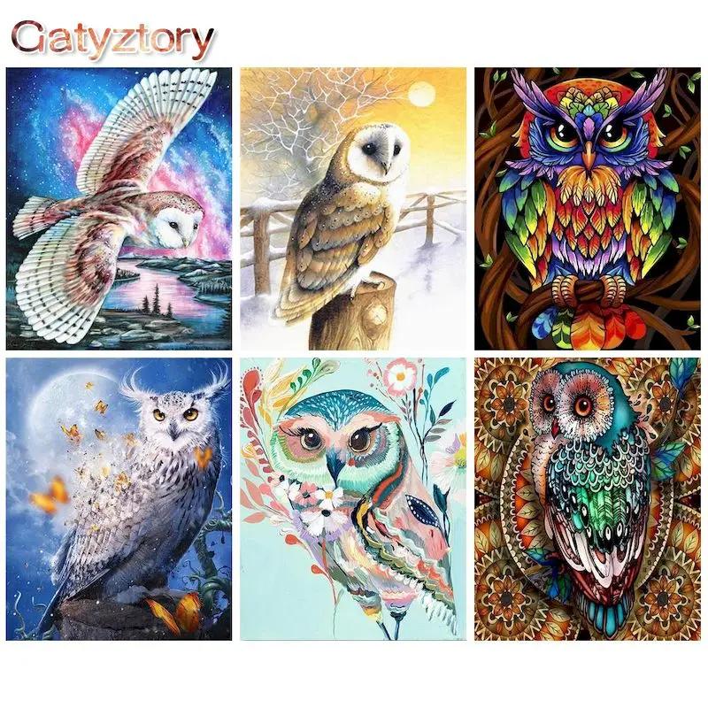 GATYZTORY 60×75cm Animal Painting By Numbers colorful owl Canvas Drawing Handpainted Kits Acrylic Paints Home Decor Wall Artwork
GATYZTORY 60×75cm Animal Painting By Numbers colorful owl Canvas Drawing Handpainted Kits Acrylic Paints Home Decor Wall Artwork