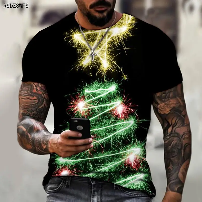 New Winter Men's T-shirt Brand Design Christmas Santa Claus Christmas Tree Snowman Western Holiday 3D Printing Oversize 5XL
New Winter Men's T-shirt Brand Design Christmas Santa Claus Christmas Tree Snowman Western Holiday 3D Printing Oversize 5XL