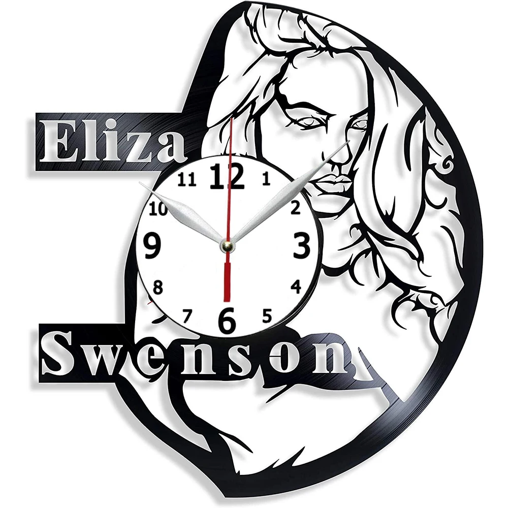Декоративные виниловые настенные часы Eliza Swenson, часы с изображением актера, американской сценицы, продюсера, певицы и композитора, искусство,
Декоративные виниловые настенные часы Eliza Swenson, часы с изображением актера, американской сценицы, продюсера, певицы и композитора, искусство,