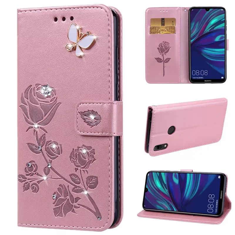 

Bling Leather Flip Case Huawei Y5 Y7 Y6 Y9 Prime 2018 2019 Honor 9A 9C 9S 20 10 10X Lite Pro 8S 8C 8X 8A 9X P Smart Z 2020 Cover