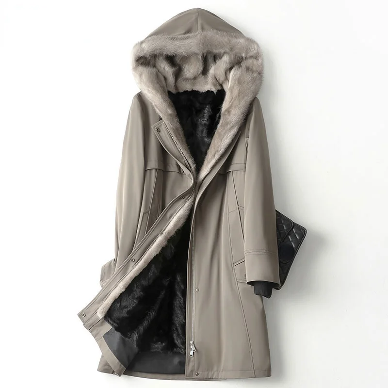 High-end Mink Fur Liner Parkas Women Autumn Winter 2023 Elegant Hooded Fur Coat Female Warm Jackets Manteau Femme Gxy700
High-end Mink Fur Liner Parkas Women Autumn Winter 2023 Elegant Hooded Fur Coat Female Warm Jackets Manteau Femme Gxy700
