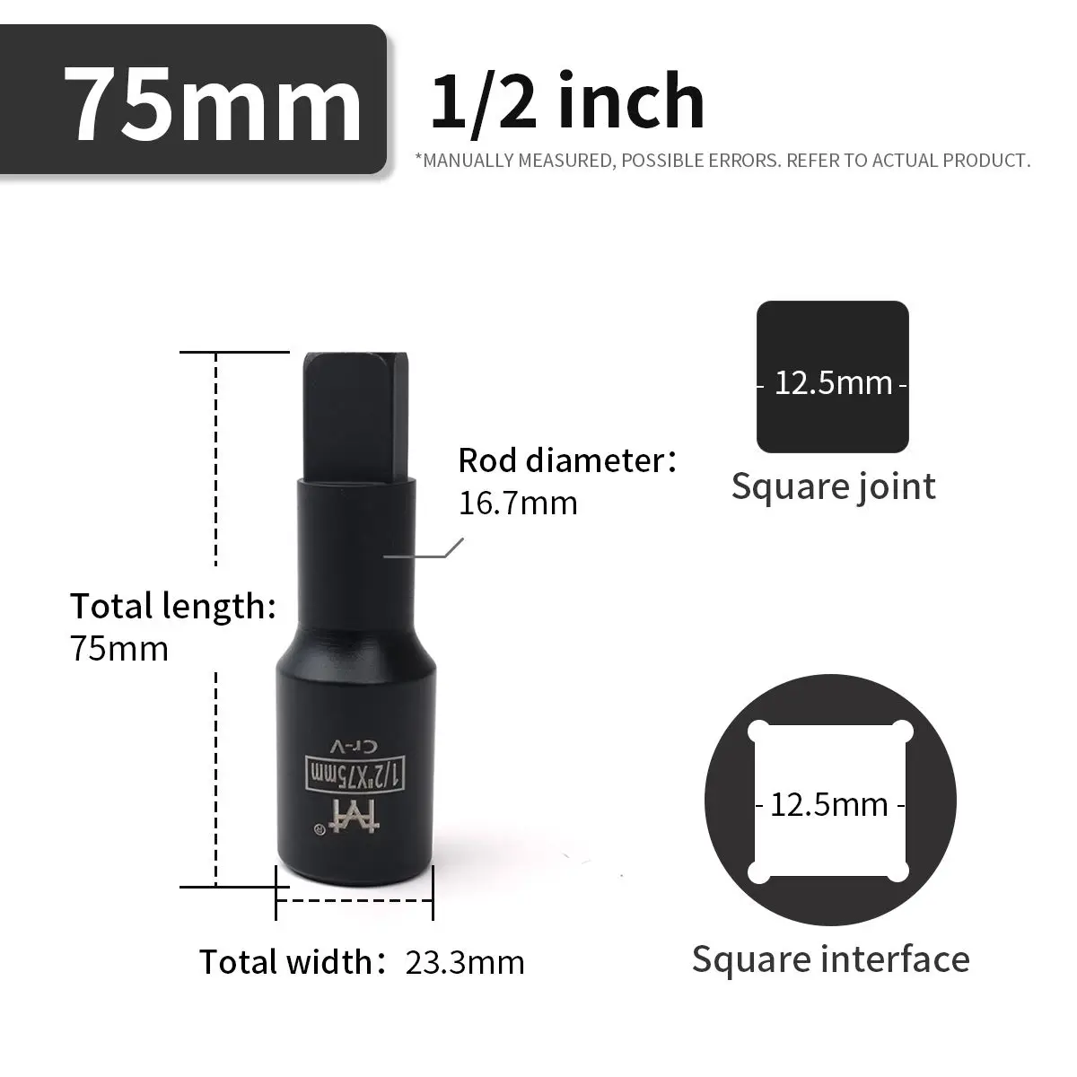 Хромованадиевый ударный удлинитель для пневматического инструмента 1/2 3/4 1 дюйм 75-400 мм
Хромованадиевый ударный удлинитель для пневматического инструмента 1/2 3/4 1 дюйм 75-400 мм