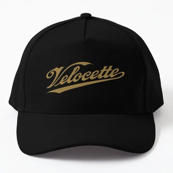

Velocette Motorcycles Classic Gold Log Baseball Cap Hat Bonnet Black Casquette Summer Boys Sun Printed Solid Color Sport Women