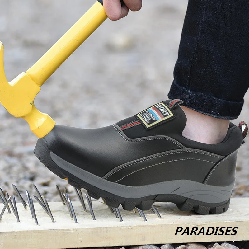 New Men's Safety Shoes with Steel Toe, Cow Leather Upper Material and Puncture Resistant Sole, Antiskid Work Shoes, Large 35-45
New Men's Safety Shoes with Steel Toe, Cow Leather Upper Material and Puncture Resistant Sole, Antiskid Work Shoes, Large 35-45