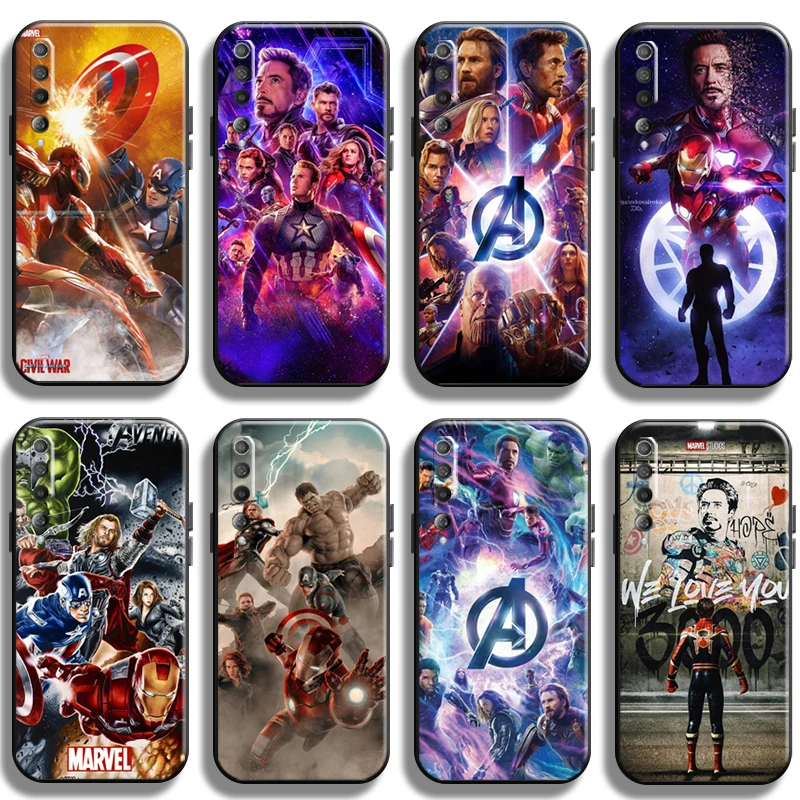 

Cover Marvel Avengers For Xiaomi Mi 10 10s Mi 10 PRO Mi 10 Lite Phone Case Carcasa Shell Back Liquid Silicon Shockproof TPU