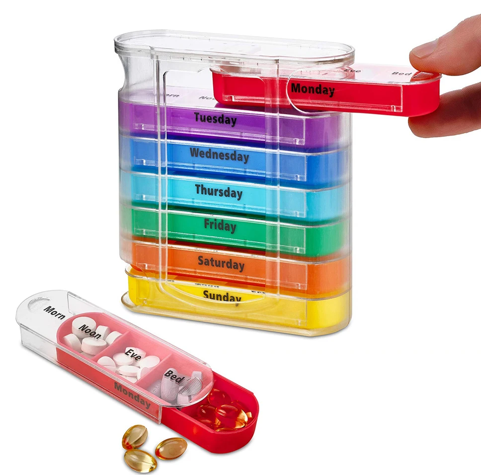 7 Days A Week /A Week 28 Compartments Portable Drawer Moisture-proof Plastic Pill Box Essential for Home Travel Hot Sale
7 Days A Week /A Week 28 Compartments Portable Drawer Moisture-proof Plastic Pill Box Essential for Home Travel Hot Sale