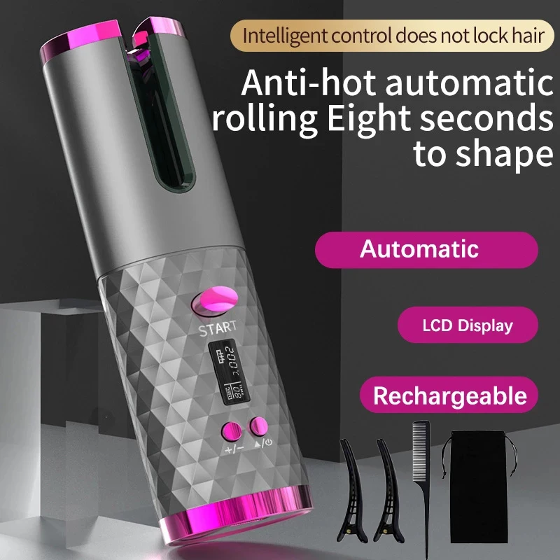 Автоматическая керамическая плойка для завивки волос, автоматическая утюжок с зарядкой от USB и светодиодным дисплеем, инструмент для завив...
Автоматическая керамическая плойка для завивки волос, автоматическая утюжок с зарядкой от USB и светодиодным дисплеем, инструмент для завив...