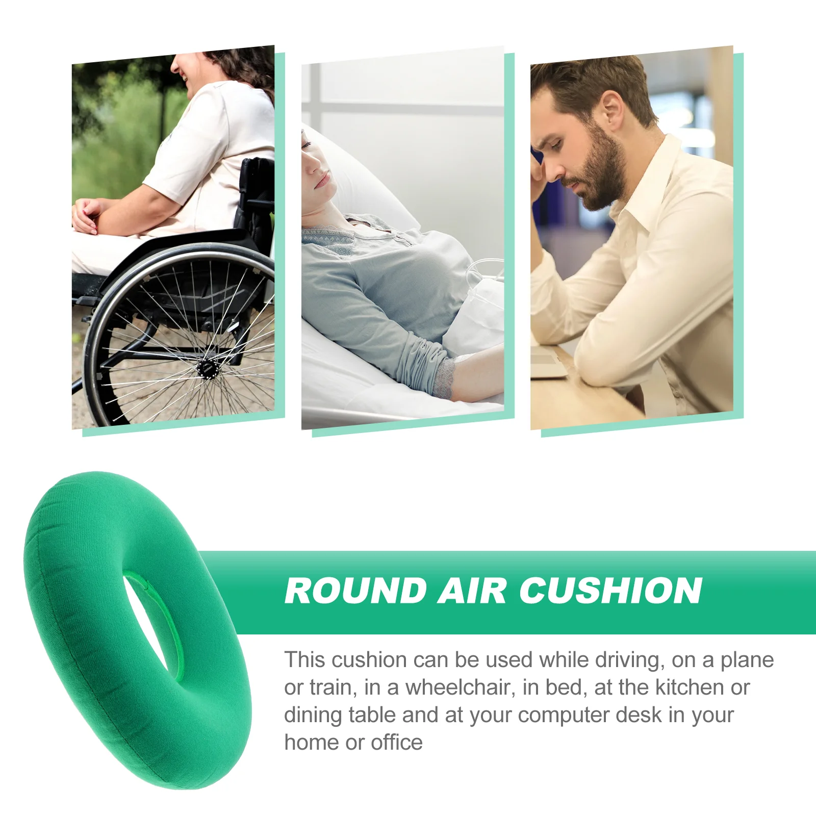 

Wedge Pillow Anti-decubitus Air Cushion Seat Coccyx Inflatable Pump Donut Pvc Elder