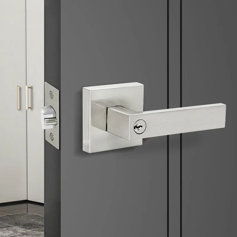 LH3008 stainless steel door handle with locking cylinder Polished rear front lever lock interior home security accessories
LH3008 stainless steel door handle with locking cylinder Polished rear front lever lock interior home security accessories