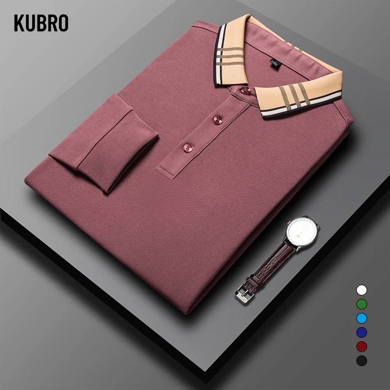 KUBRO Brand Clothing Autumn Business Solid Color High Quality Long Sleeve Polo Shirt Lapel Collar New Men Fashion Casual Tops
KUBRO Brand Clothing Autumn Business Solid Color High Quality Long Sleeve Polo Shirt Lapel Collar New Men Fashion Casual Tops