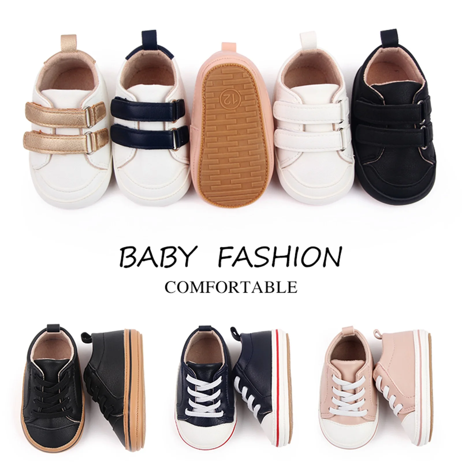 Baby Classic Shoes Newborn Boys Sneaker Girls First Walkers Kids Toddlers Infant Spring PU Leather Soft Soles Sneakers 0-18 M
Baby Classic Shoes Newborn Boys Sneaker Girls First Walkers Kids Toddlers Infant Spring PU Leather Soft Soles Sneakers 0-18 M