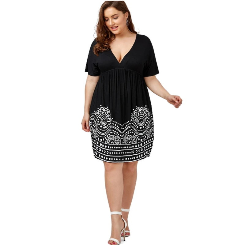 Summer Dress Women 2022 Plus Size Clothes Short Sleeve Vintage Dress Boho Plus Size Oversized Dresses For Women 4XL 5XL Vestidos
Summer Dress Women 2022 Plus Size Clothes Short Sleeve Vintage Dress Boho Plus Size Oversized Dresses For Women 4XL 5XL Vestidos
