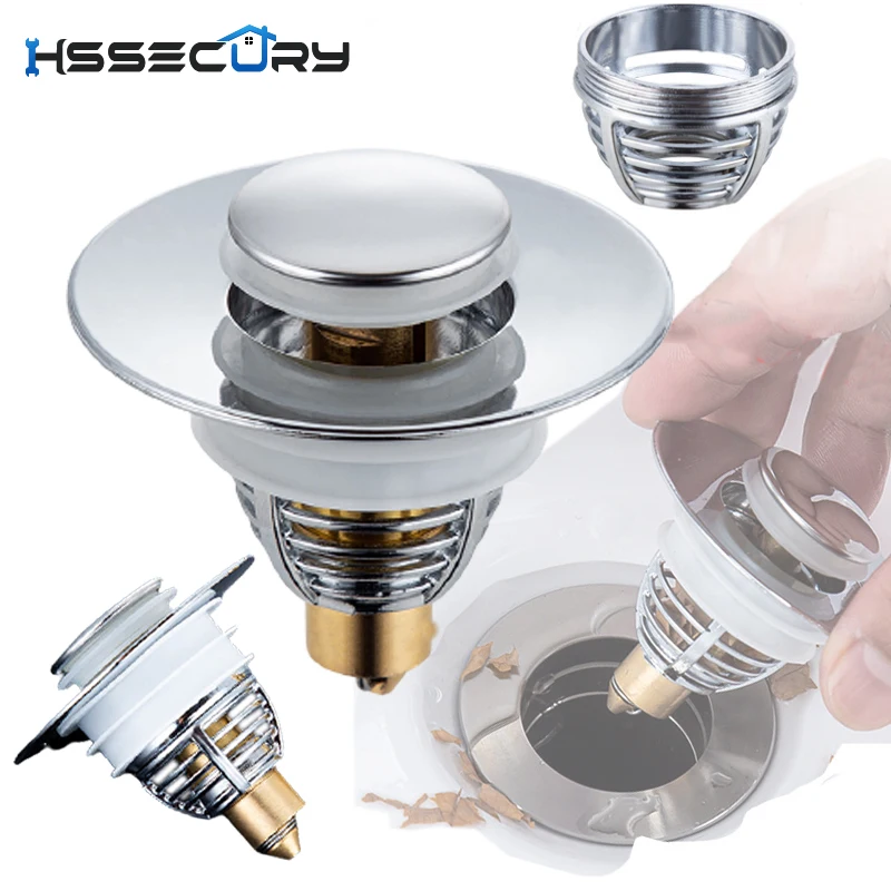 Universal Stainless Steel Basin Pop-Up Bounce Core Basin Drain Filter Hair Catcher Sink Strainer Bathtub Stopper Bathroom Tool
Universal Stainless Steel Basin Pop-Up Bounce Core Basin Drain Filter Hair Catcher Sink Strainer Bathtub Stopper Bathroom Tool