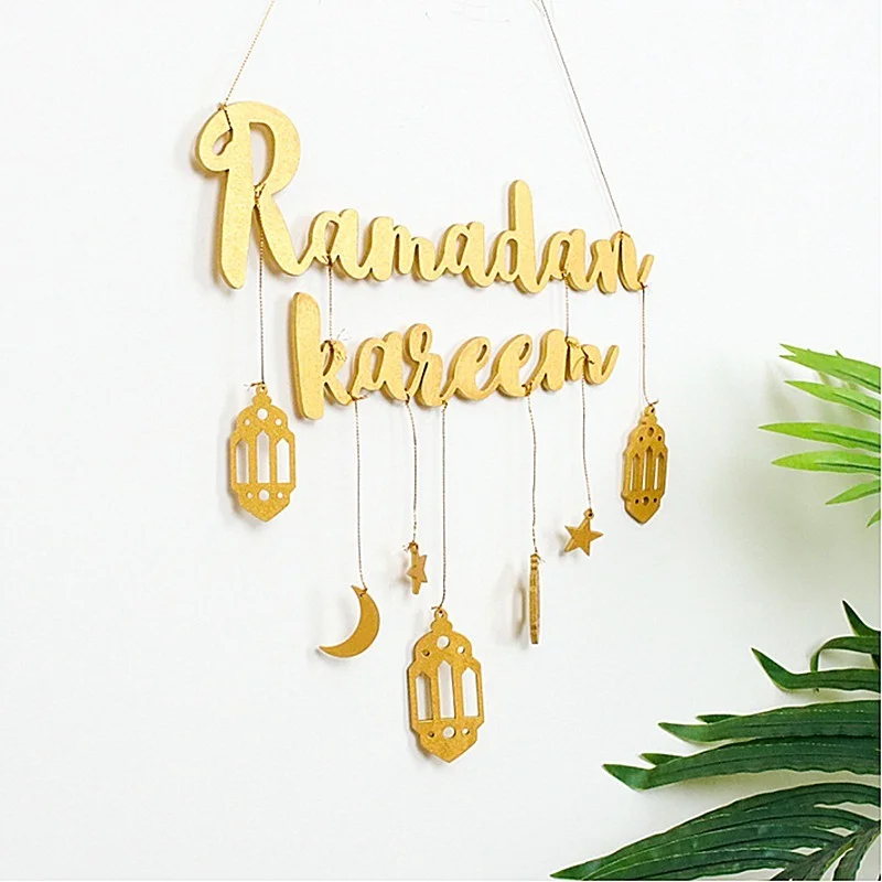 1Pc Ramadan Wooden Ornaments Pendant EID Mubarak Decor For Home Door Hanging Ramadan Mubarak Muslim Islamic Party Decoration
1Pc Ramadan Wooden Ornaments Pendant EID Mubarak Decor For Home Door Hanging Ramadan Mubarak Muslim Islamic Party Decoration