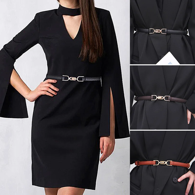 Women Leather Belt Simple Design Belt Thin Belt Decorative Dress Sweater Coat Waist Small Belt Fashion All-match Plain Waistband
Women Leather Belt Simple Design Belt Thin Belt Decorative Dress Sweater Coat Waist Small Belt Fashion All-match Plain Waistband