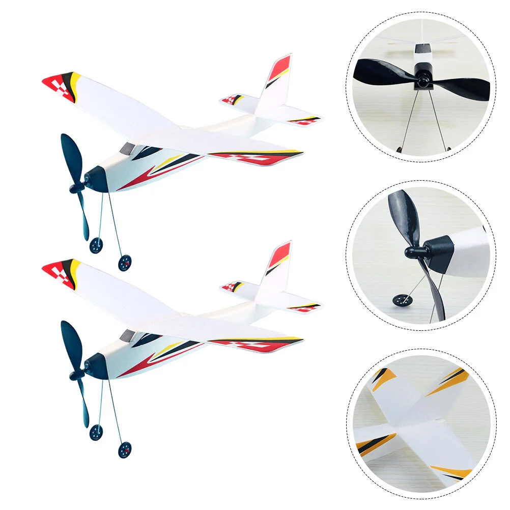 Power Rubber Band Airplane Toy Powered Aircraft Biplane Glider Models Kids Educational Plaything DIY Mini 
Power Rubber Band Airplane Toy Powered Aircraft Biplane Glider Models Kids Educational Plaything DIY Mini