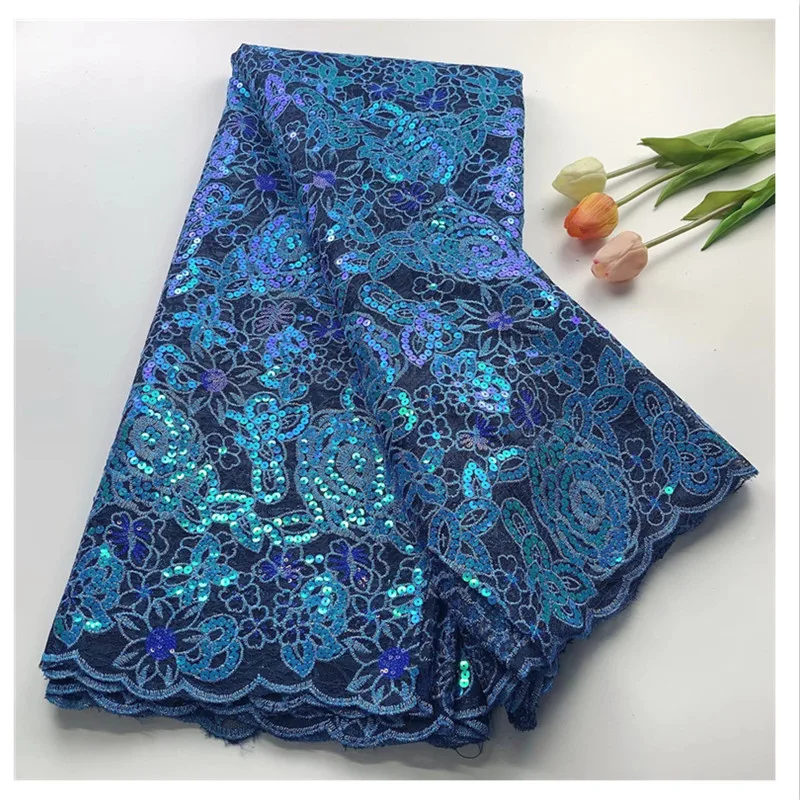 2022 newcoming good quality african net tulle lace fabric 5yards african mesh lace with sequins for wedding HS4131
2022 newcoming good quality african net tulle lace fabric 5yards african mesh lace with sequins for wedding HS4131