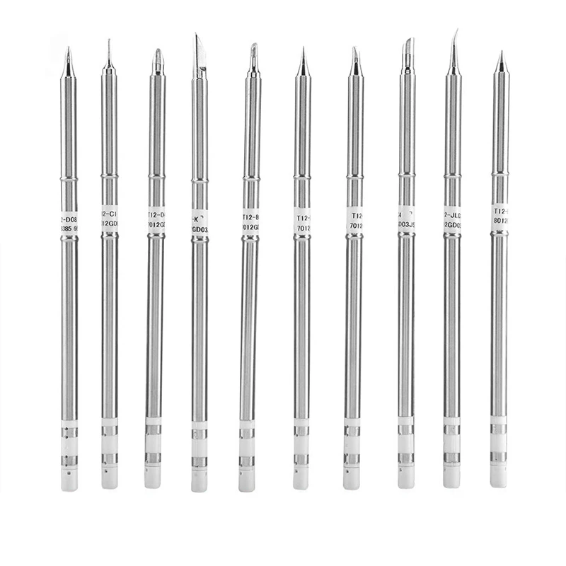 10Pcs Soldering Iron Tips Welding Tool T12 Series Soldering Iron Tips Welding Tool For FX-951 Rework Station
10Pcs Soldering Iron Tips Welding Tool T12 Series Soldering Iron Tips Welding Tool For FX-951 Rework Station