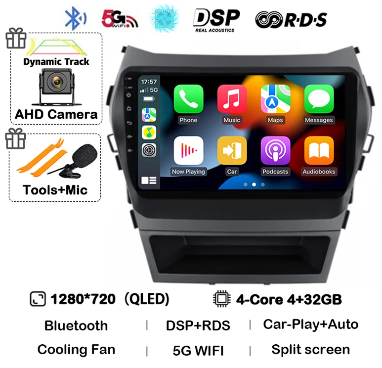 Android 15 Carplay Auto для Hyundai Santa Fe 3 ix45 2013 2014 2015 2016 Мультимедийный автомобильный радиоприемник Плеер Видео Стерео 2 Din
Android 15 Carplay Auto для Hyundai Santa Fe 3 ix45 2013 2014 2015 2016 Мультимедийный автомобильный радиоприемник Плеер Видео Стерео 2 Din
